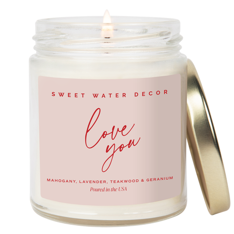 With Love 9 oz Soy Candle