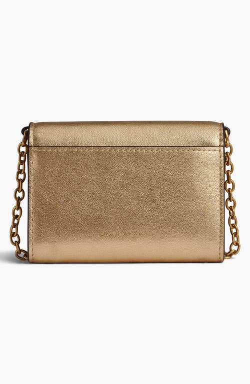 Donna Karan New York Malverne Metallic Wallet On String In Gold