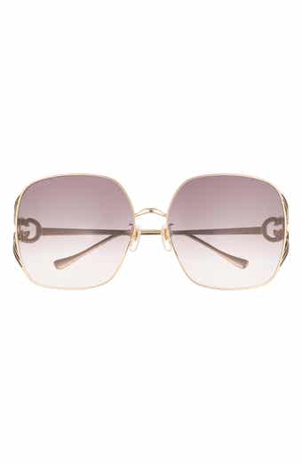 Gucci 63mm Square Sunglasses