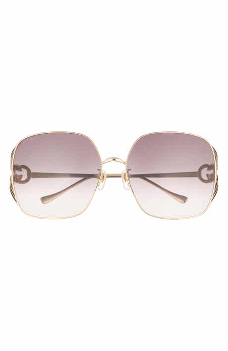 Gucci 63mm Square Sunglasses