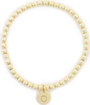 MESHMERISE Initial Charm Ball Stretch Bracelet