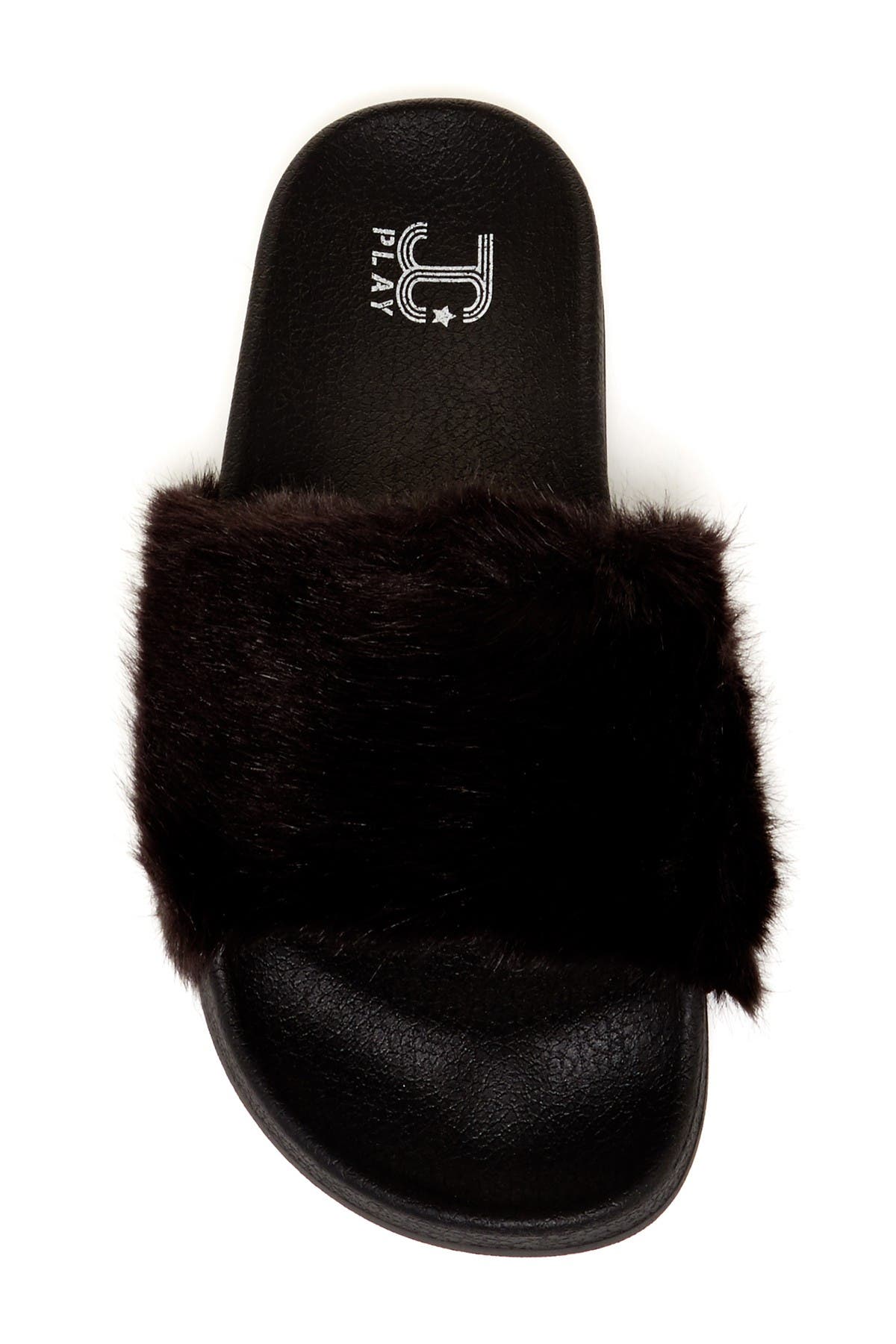 Jeffrey Campbell Follow Me Faux Fur Slide Sandal, Main, color, 