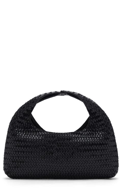 Braided Leather Top Handle Bag