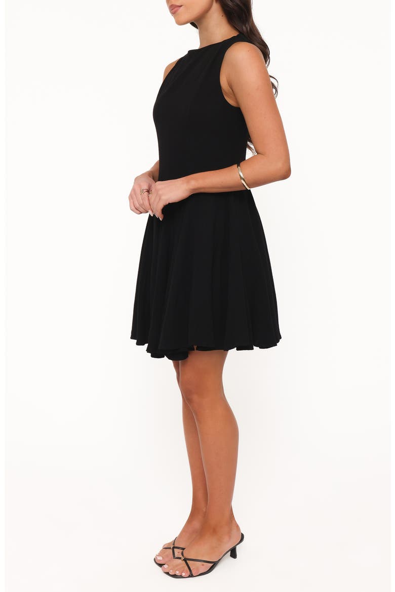 Vanity Sleeveless Fit & Flare Minidress, Alternate, color, BLACK