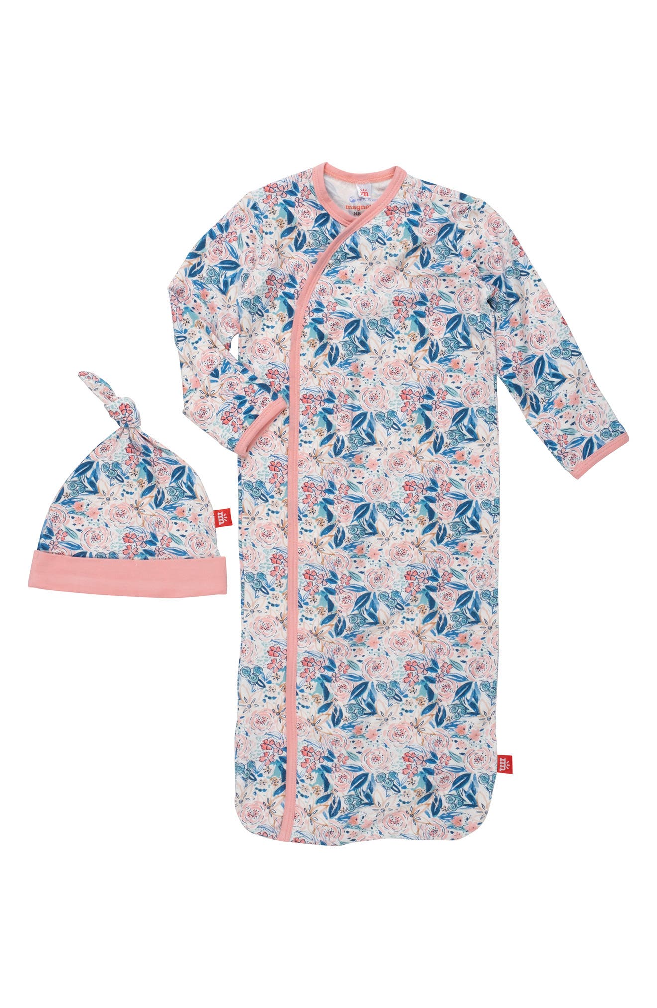 Magnetic Me Once & Floral Magnetic Sleep Gown & Hat Set