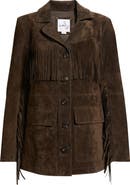 Sam Edelman Fringe Lambskin Suede Jacket