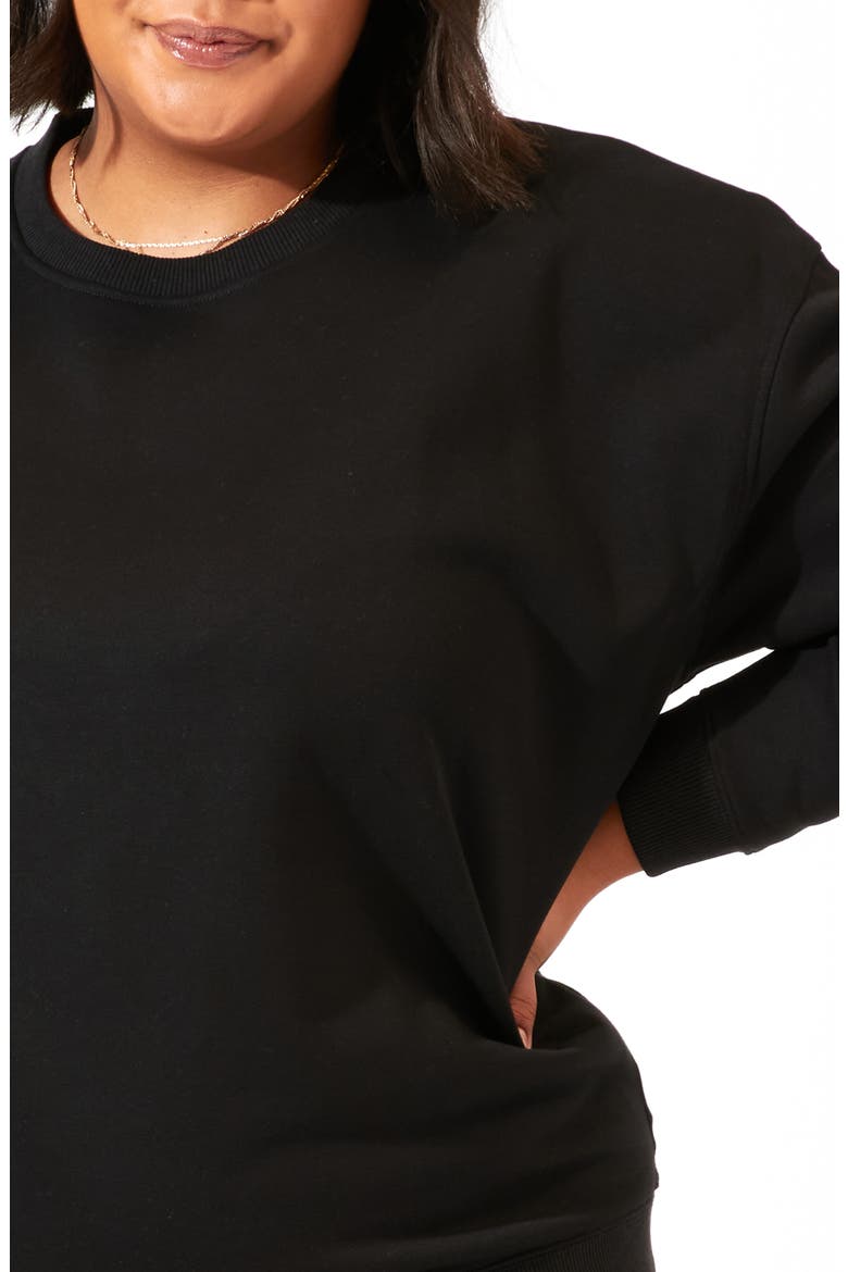 Invincible Fleece Sweatshirt, Alternate, color, BLACK