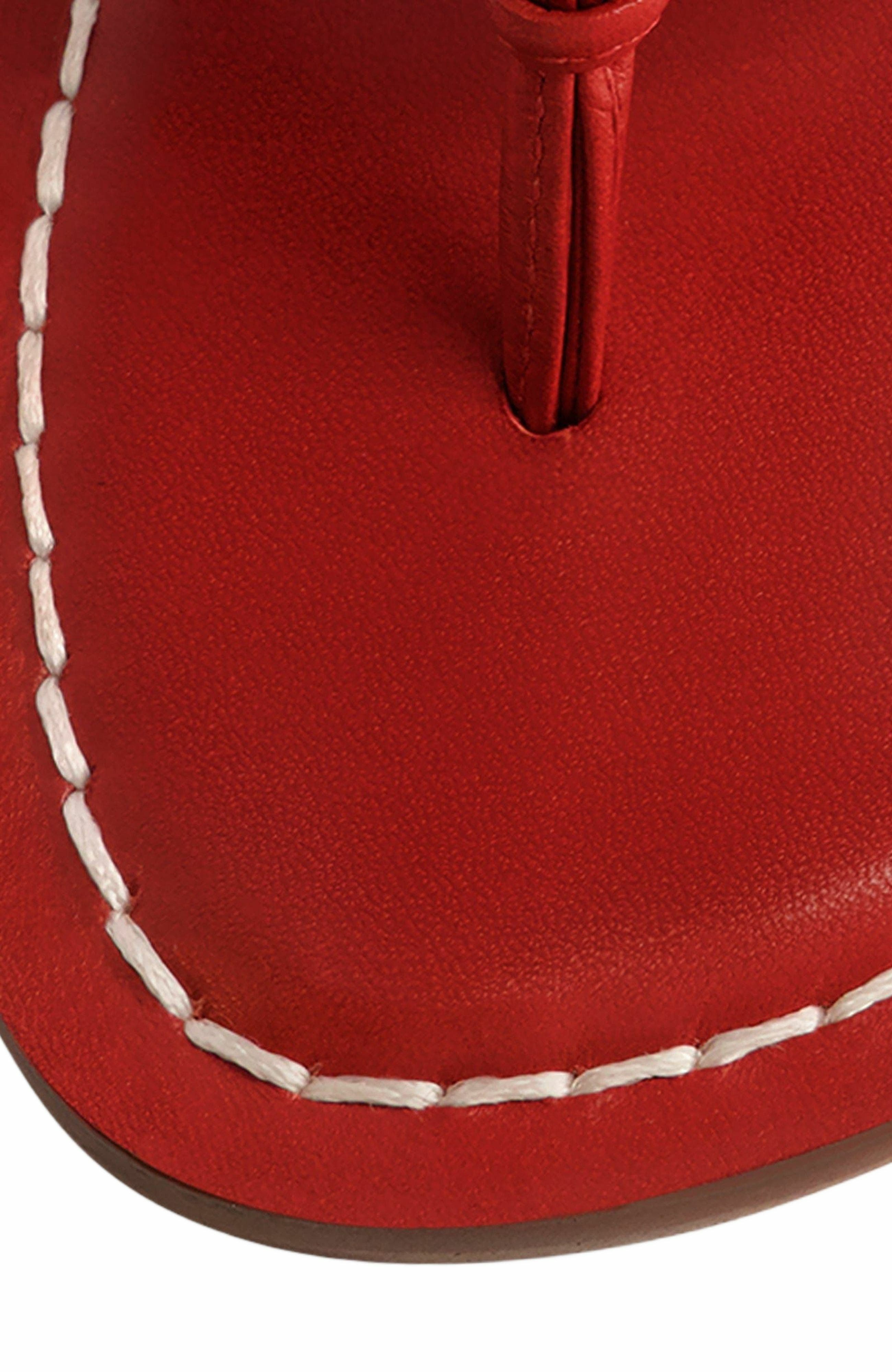 Miami Thong Sandal, Alternate, color, RED ANTIQUE CALF HAIR