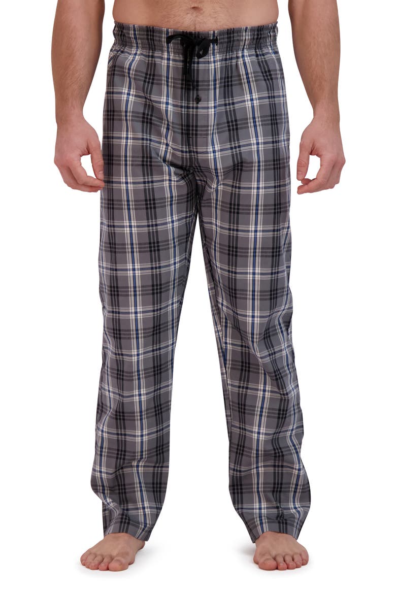 Plaid Woven Sleep Pants, Main, color, BLACK PLAID