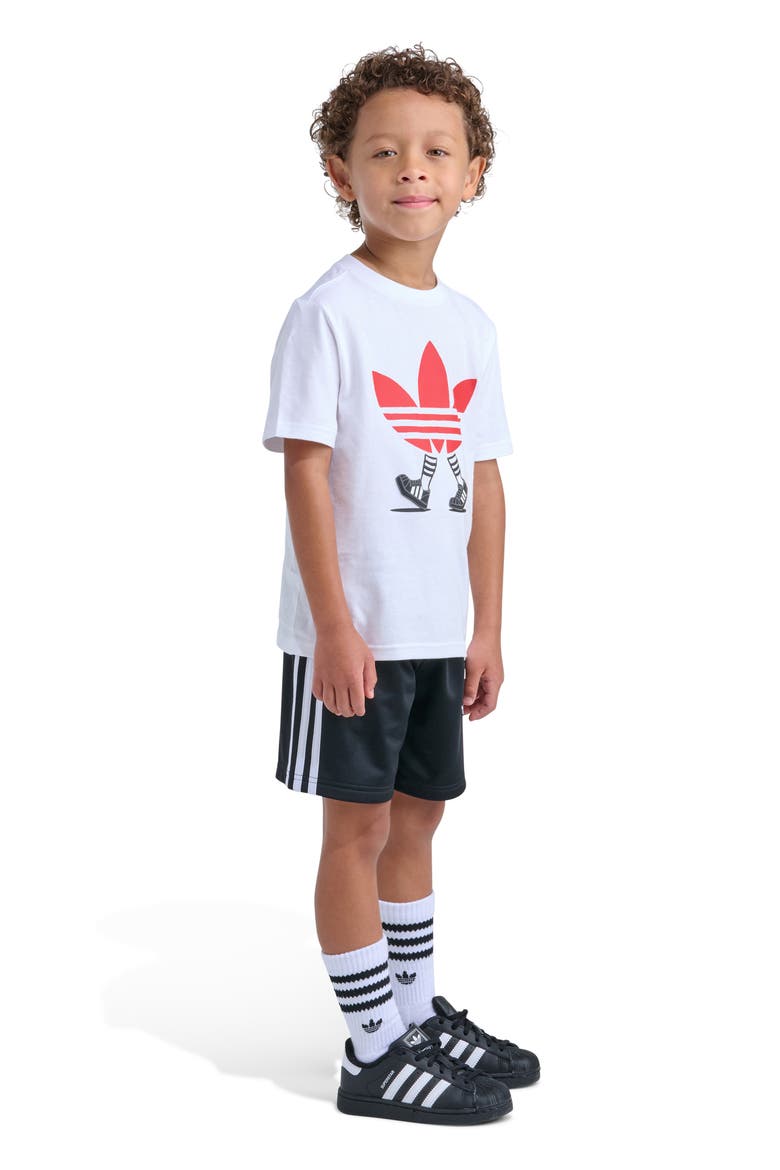 Kids' Logo Graphic T-Shirt & Shorts Set, Alternate, color, WHITE