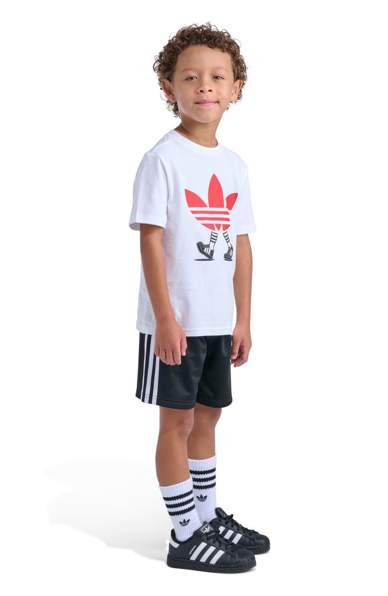 adidas Originals Kids' Logo Graphic T-Shirt & Shorts Set, Alternate, color, White