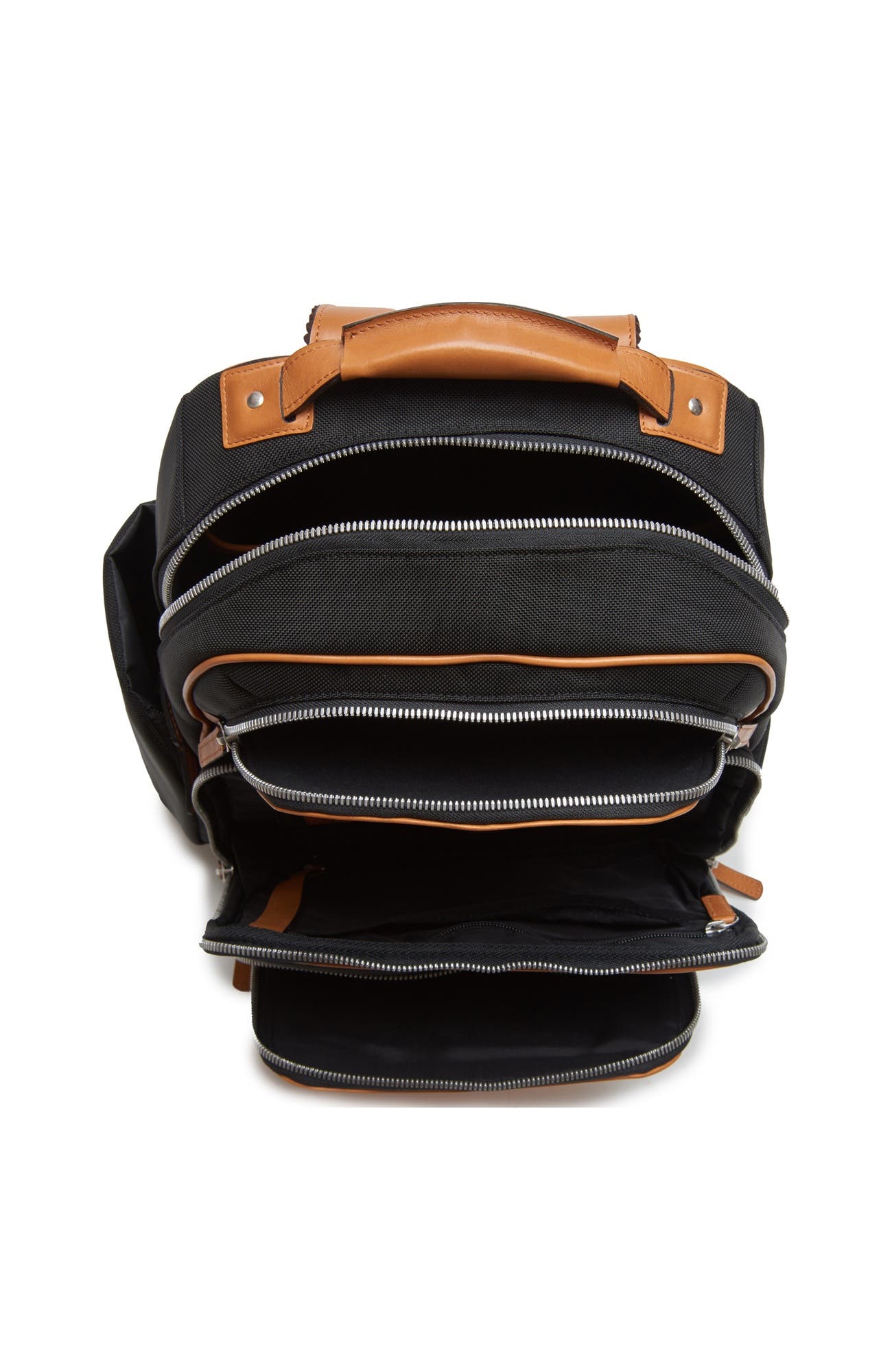 Mason Workday Ballistic Nylon and Leather Backpack, Alternate, color, Black