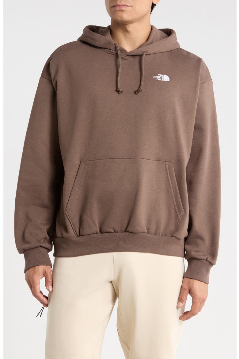 Evolution Simple Dome Oversized Hoodie, Main, color, SMOKEY BROWN