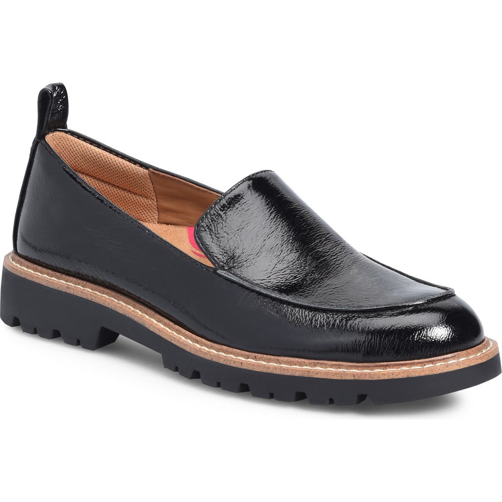 Comfortiva Lindee Lug Sole Loafer In Black Patent