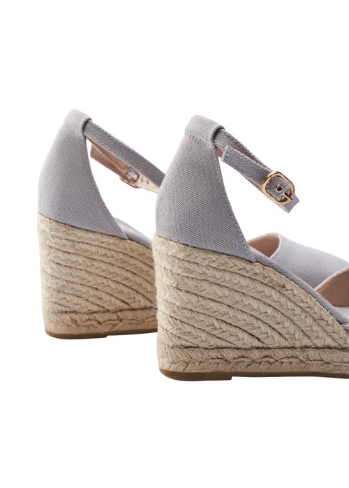 Viscata Estartit Canvas Espadrille Wedges In Ash