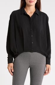 PATRIZIA LUCA Long Sleeve High-Low Shirt