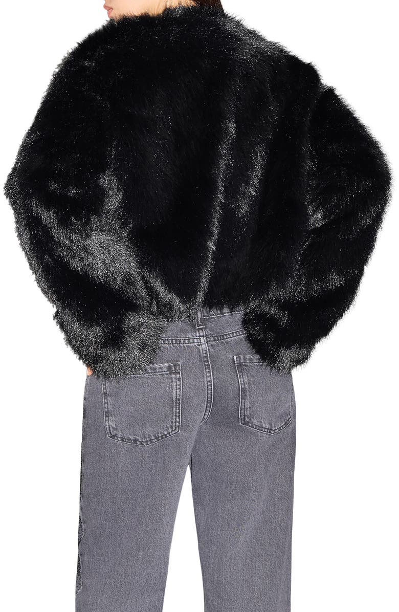 MANGO TEEN Crop Faux Fur Coat, Alternate, color, 