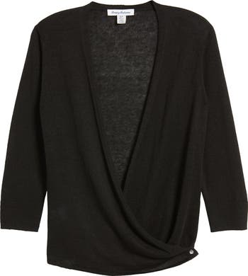 トミー バハマ  Bahama Addison Linen Rayon Cardigan レディース Sweaters Black Addison Linen-Blend Cardigan