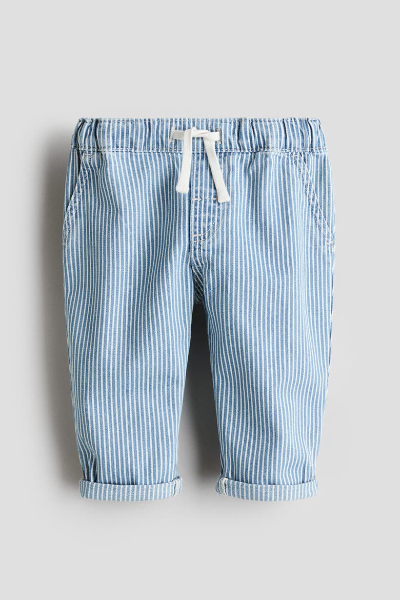 Cotton Twill Pants, Alternate, color, Light denim blue/striped
