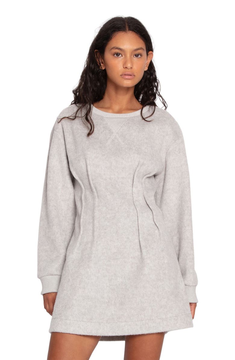 Belle & Bloom Power Moves Mini Dress, Alternate, color, Grey