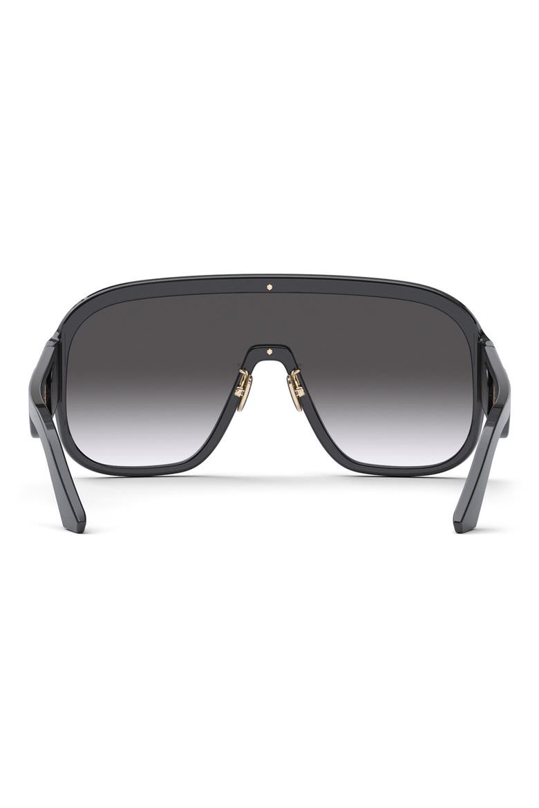 'DiorBobbySport M1U 00mm Shield Sunglasses, Alternate, color, SHINY BLACK / GRADIENT SMOKE
