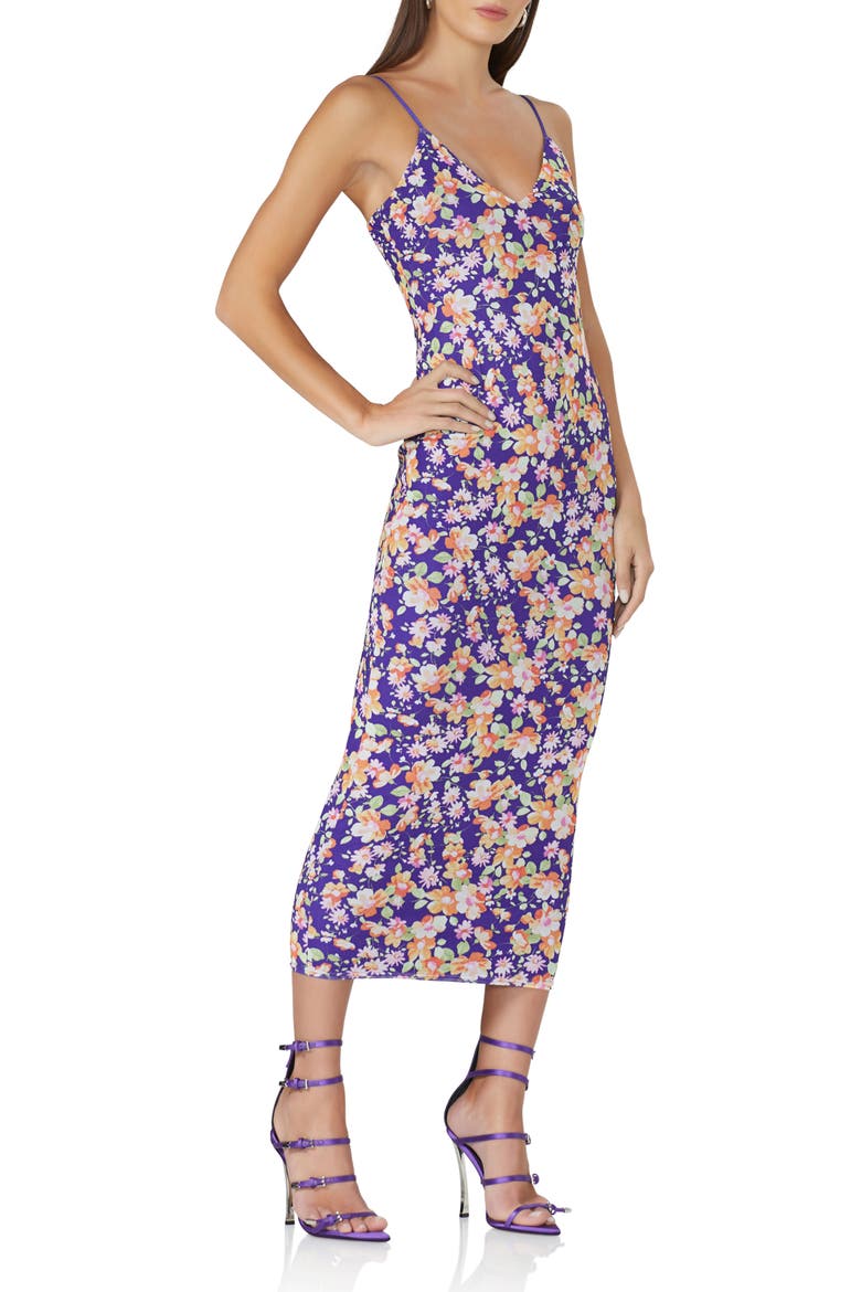 Amina Mesh Midi Dress, Alternate, color, ORANGE BLOSSOM