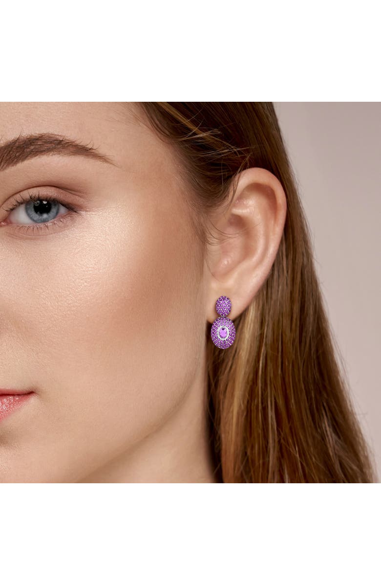 Julianna B. Gemstone Cluster Dangle Earrings 14K, Alternate, color,