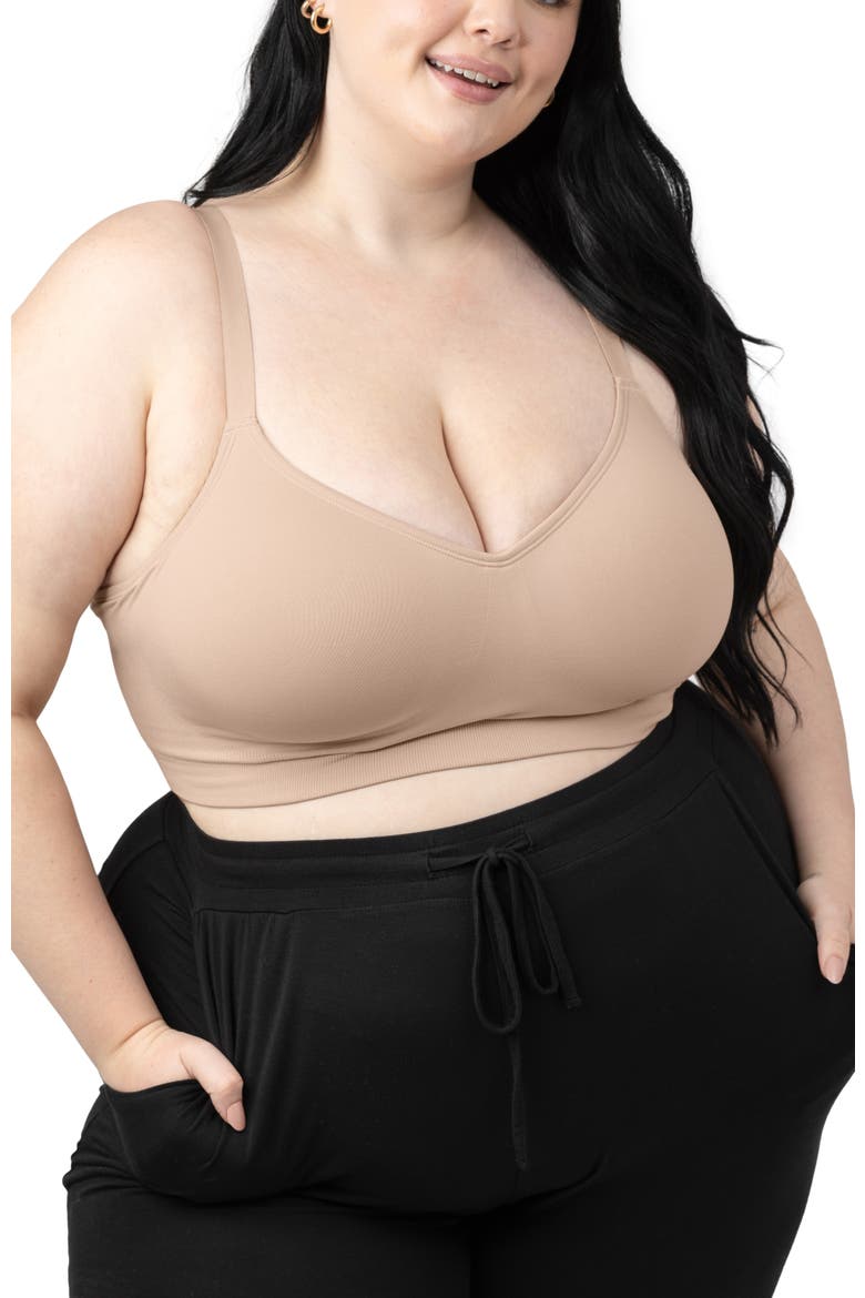 Nellie Sublime Wireless Bra, Main, color, Beige