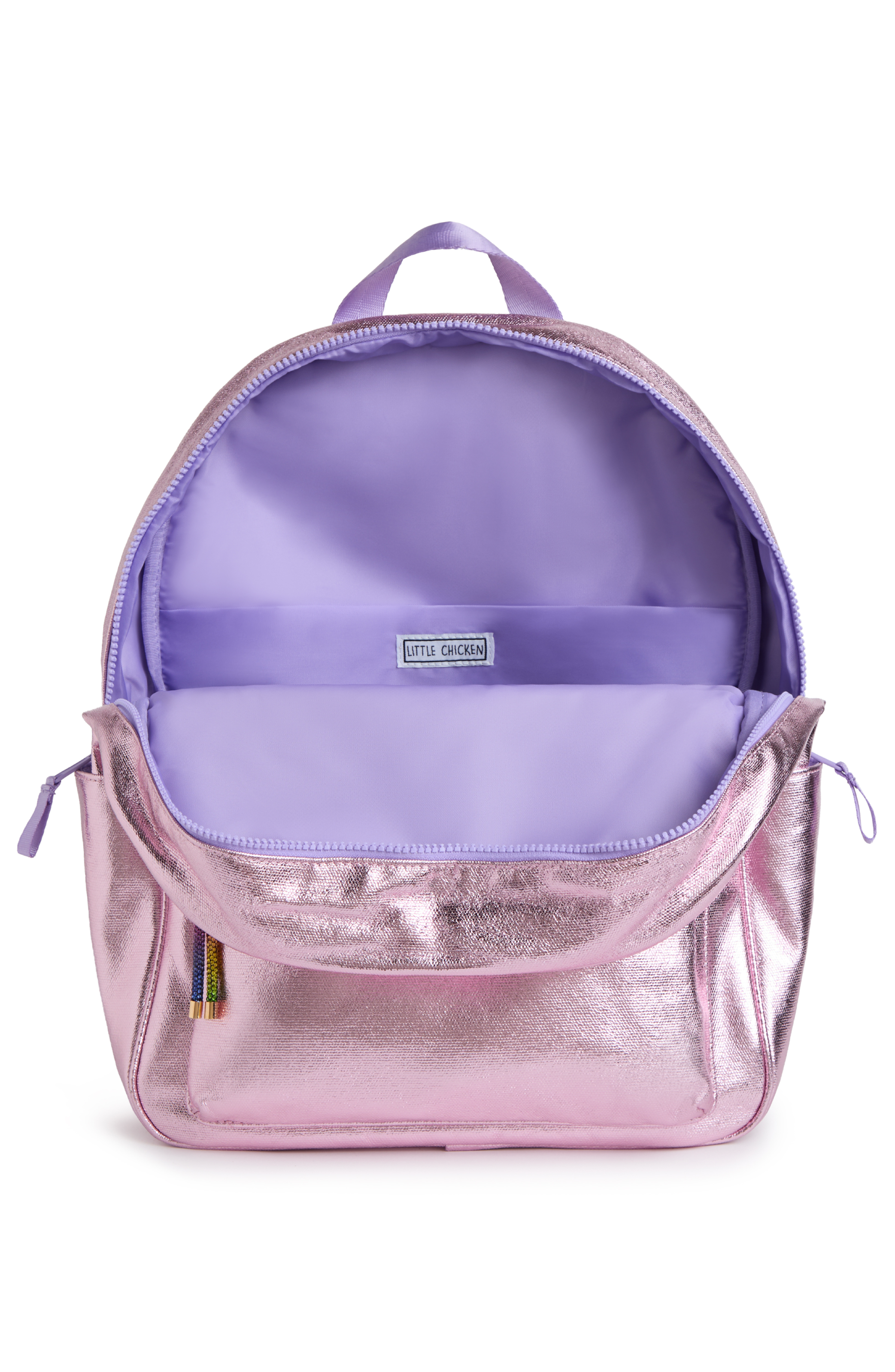 Kids' Canvas Backpack with Keychain, Alternate, color, Pink Metallic