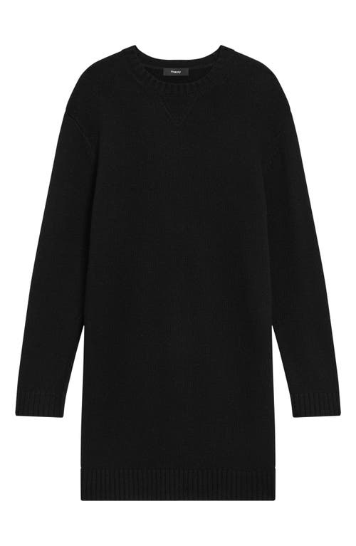 Theory Wool-cashmere Sweater Dress In Black