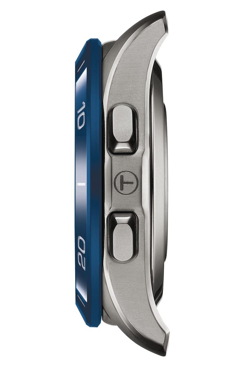 T-Touch Connect Sport Solar Smart Silicone Strap Watch, 43.75mm, Alternate, color, BLUE