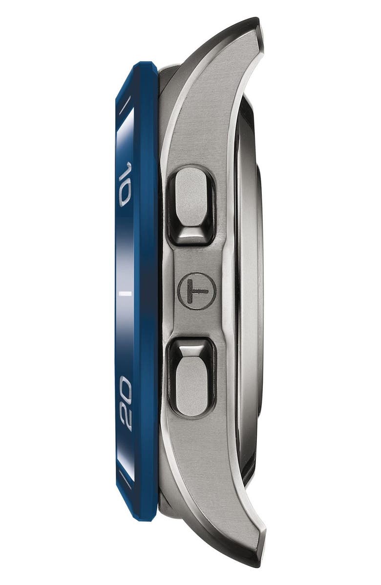 Tissot T-Touch Connect Sport Solar Smart Silicone Strap Watch, 43.75mm, Alternate, color, Blue