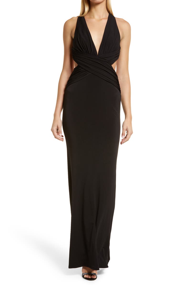 Katie May Secret Agent Side Cutout Gown, Main, color, 