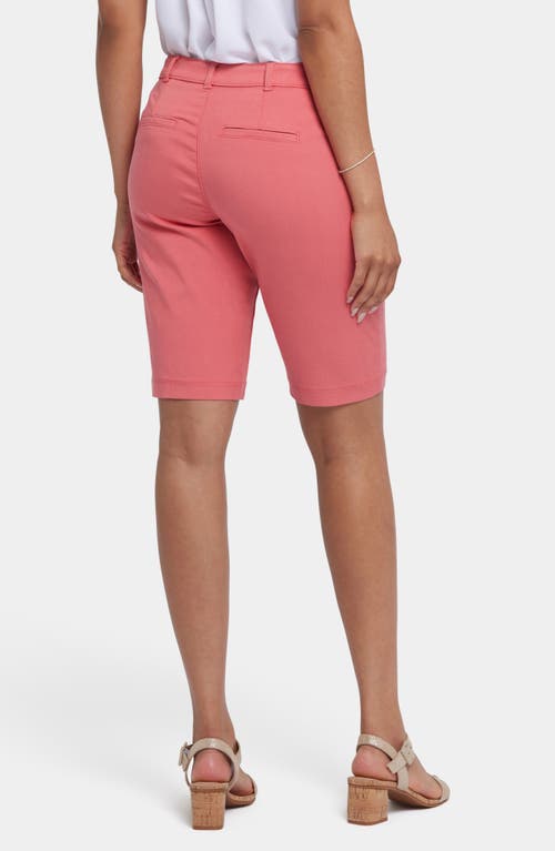 Nydj Bermuda Shorts In Spiced Coral