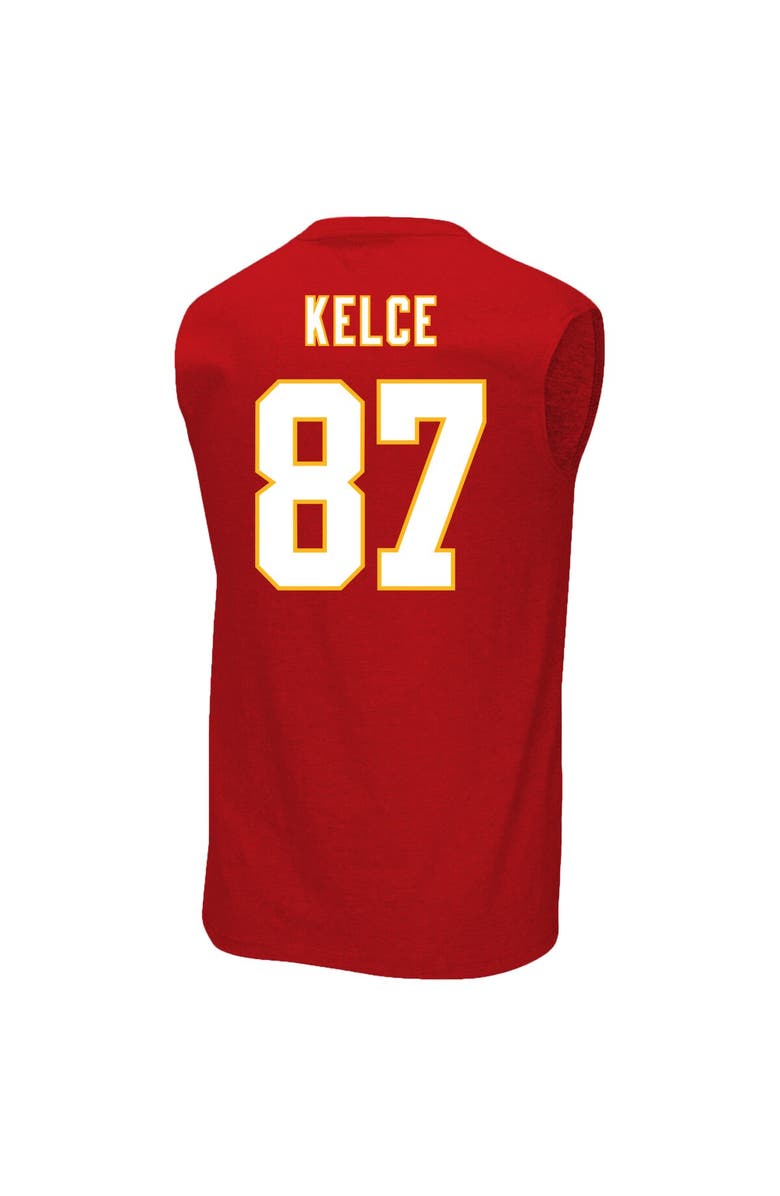 FANATICS Men's Fanatics Travis Kelce Red Kansas City Chiefs Big & Tall Player Name & Number Muscle Tank Top, Alternate, color, Red