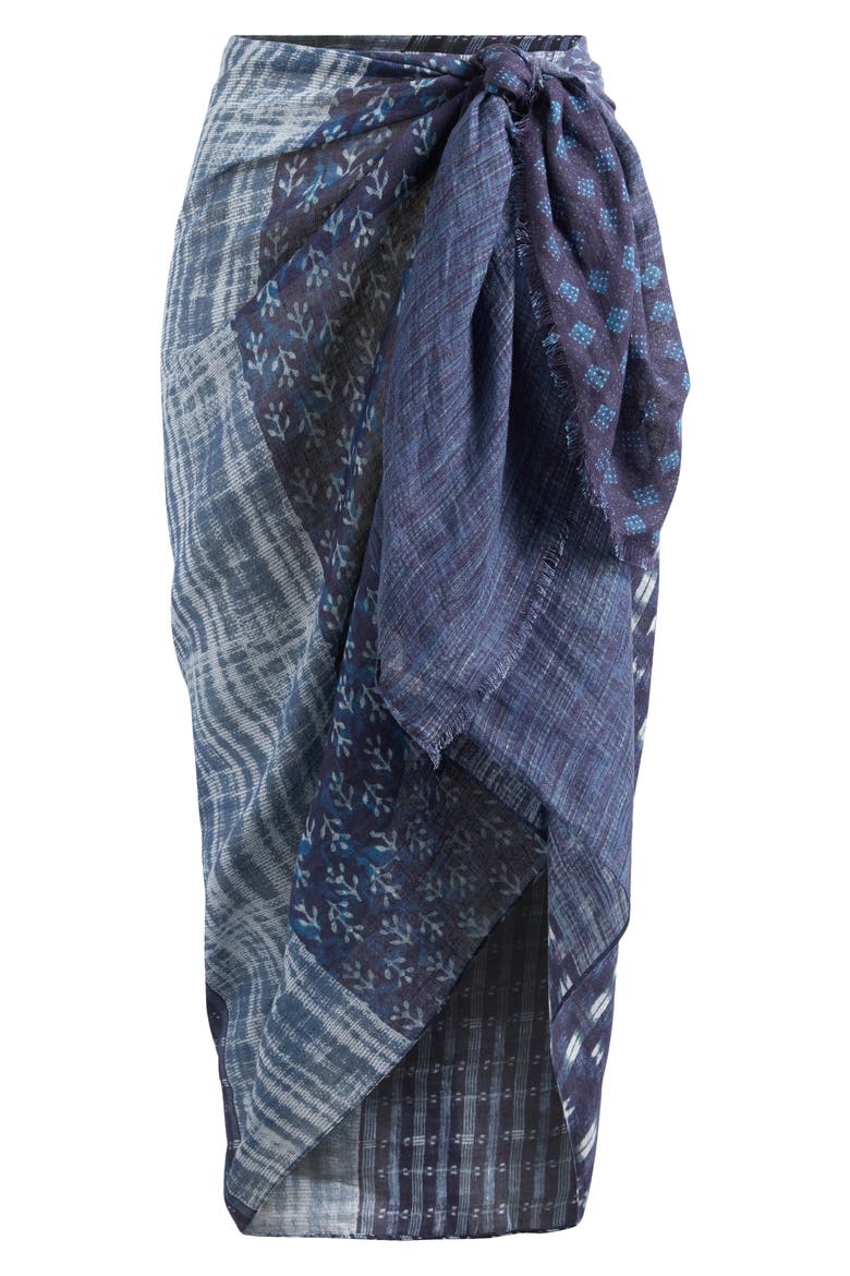 Sun Valley Patchwork Pareo, Main, color, INDIGO