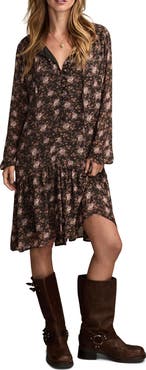 Lucky Brand Floral Long Sleeve Dress