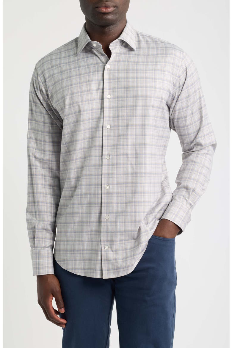 Griffin Crown Soft Twill Sport Shirt, Main, color, BATTLESHIP GREY
