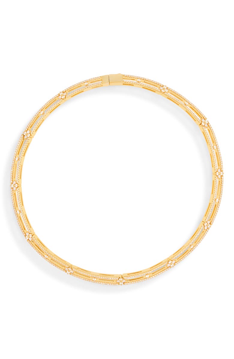 EYE CANDY LOS ANGELES Mireille CZ Choker Necklace, Main, color, Gold