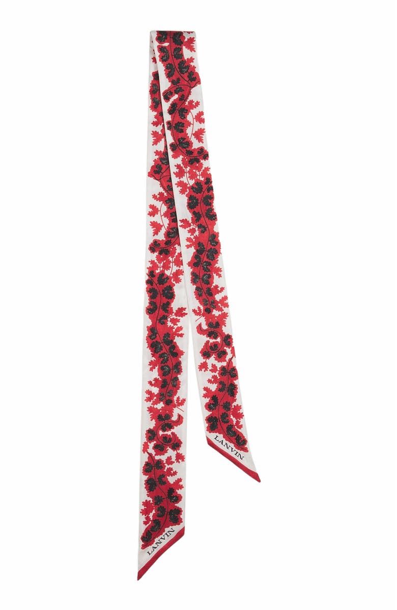 Lanvin Été Silk Headband With A Rateau Print, Main, color,