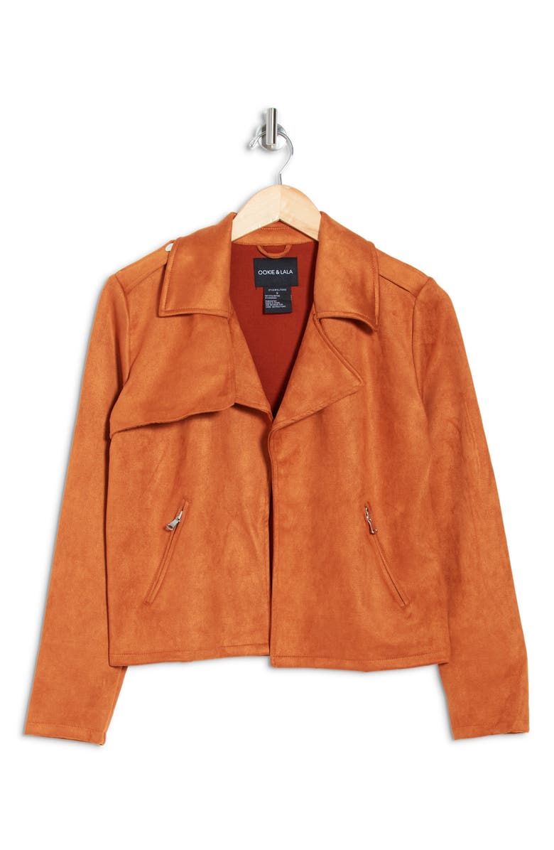 Ookie & Lala OOKIE AND LALA Faux Suede Crop Jacket, Alternate, color, 