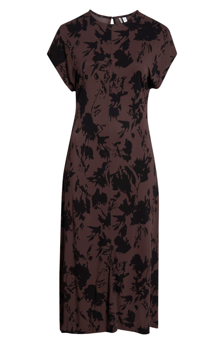 Nordstrom Dolman Sleeve Knit Dress, Alternate, color, Brown Coffee Char Floral