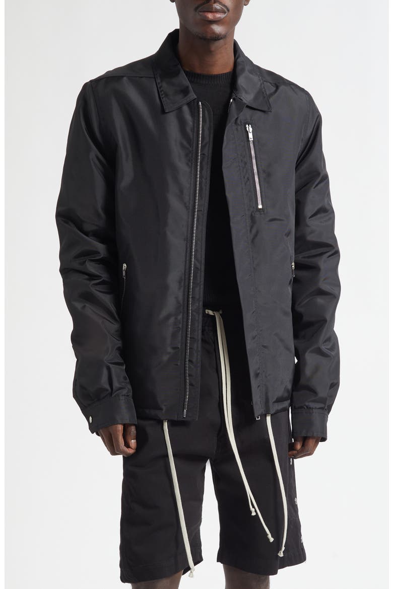 Concealed Zip Jacket, Main, color, BLACK