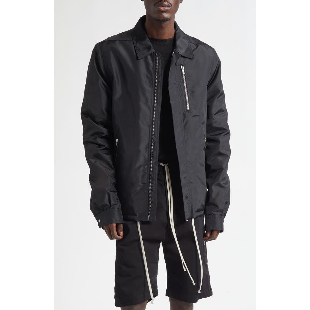 Rick Owens Drkshdw Concealed Zip Jacket In Black