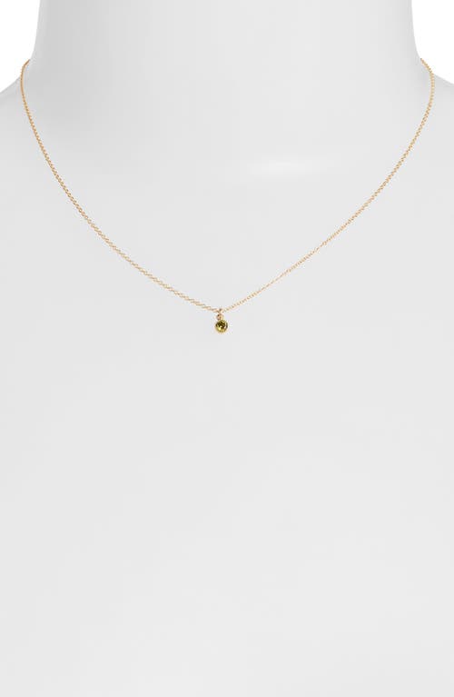 Set & Stones Birthstone Charm Pendant Necklace In Gold