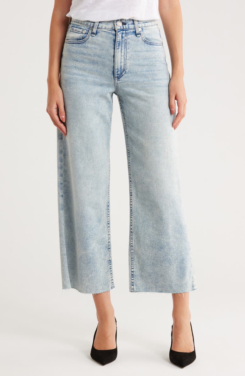 rag & bone Andi High Waist Ankle Wide Leg Jeans, Main, color, Asher