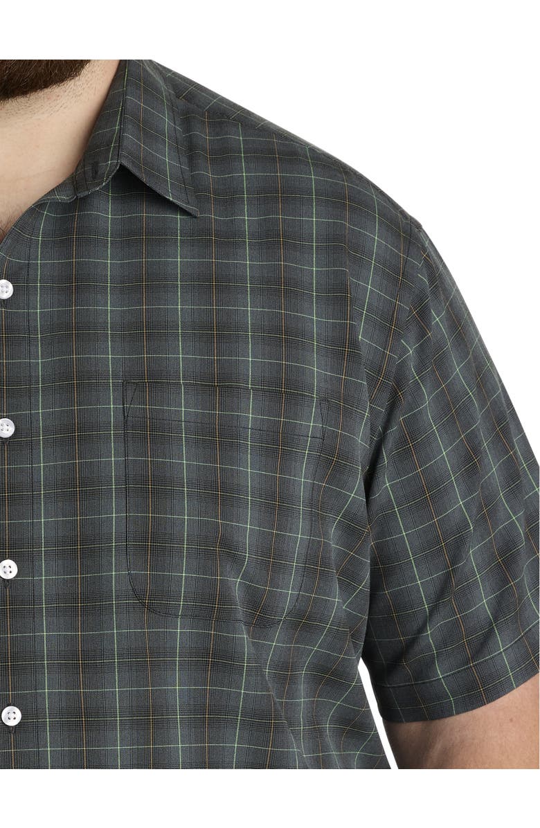 Harbor Bay by DXL Big & Tall Microfiber Medium Plaid Sport Shirt, Alternate, color, 