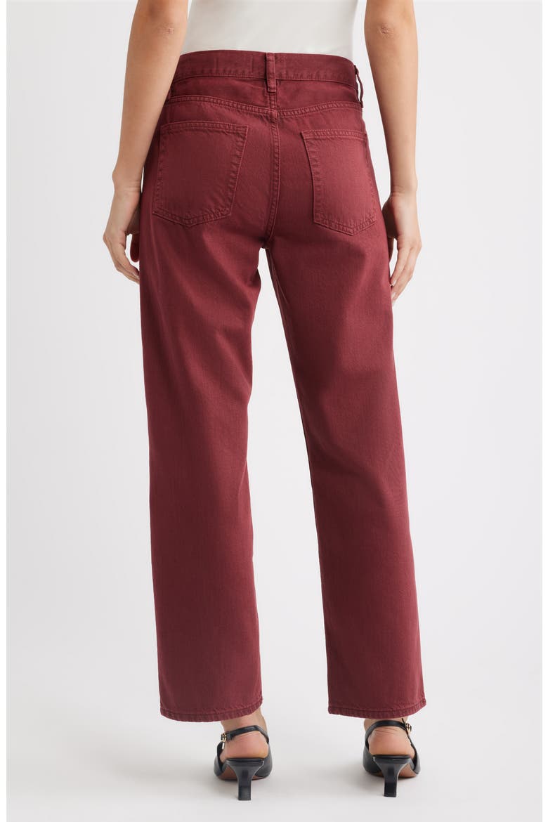 The Off Duty Hang Ankle Straight Leg Jeans, Alternate, color, GARNET