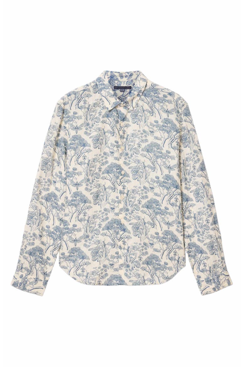 Ross Slim Fit Linen Button-Up Shirt, Alternate, color, IVORY