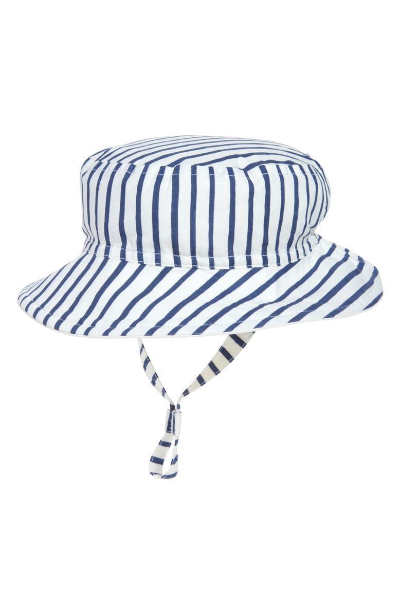 Pehr Kids' Stripe Organic Cotton Bucket Hat, Main, color, Stripes Away Ink Blue